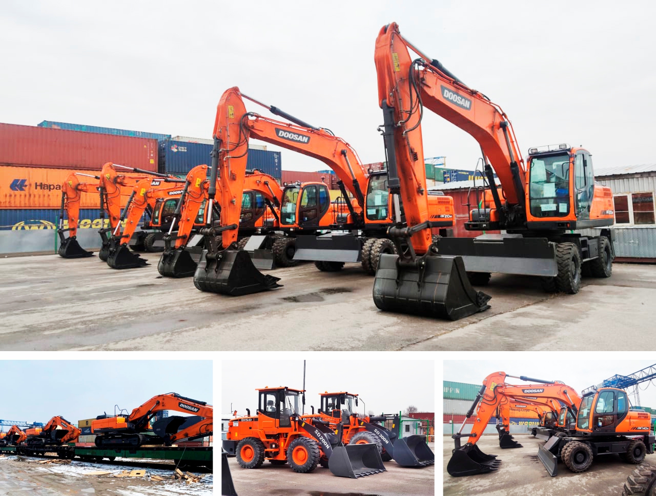 The all-new Doosan wheel loaders, crawler and wheel excavators are in Kazakhstan